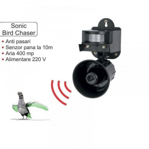Pest Repeller Aparat pentru alungarea pasarilor Sonic BirdChaser