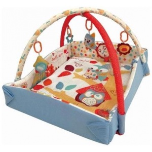 Baby Mix Saltea de joaca cu protectii laterale Owls
