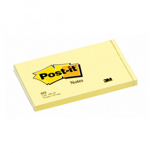 3M Post-It 655, 76 x 127 mm, galben pastel