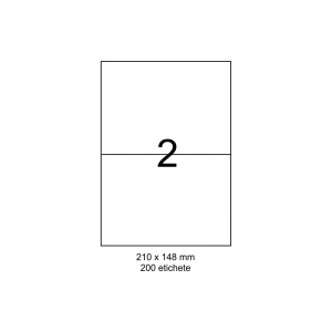 SMART labels Etichete autoadezive albe mate colturi drepte 2/A4(210x148mm)