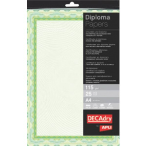 AGIPA Hartie A4 Diploma DECAdry Spiral OSD4020 115g/mp 25 coli verde