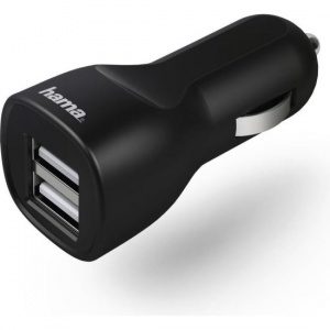 HAMA Car Charger, 2x USB, 2.4 A, black 173624
