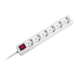 Kemot Prelungitor 3x1.5mm² cu intrerupator - 6 prize / 1.5m URZ3079-1.5