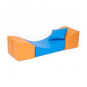 Novum Canapea Confort albastru-orange