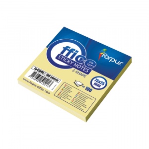 Forpus Notite adezive 42000 75x75mm 100 file galben