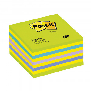 3M Cub notite adezive Post-it Lolipop, 450 file, culori neon