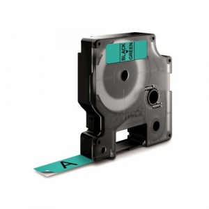 DYMO Banda laminata D1 DY45019 12mm, Negru/Verde - S0720590