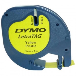 DYMO Banda Letratag DY91202 12mm, plastic galben - S0721620