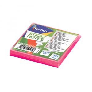 Forpus Notite adezive 75x75mm 80 file roz