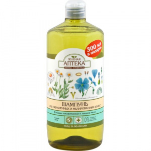 Bunica Agafia Sampon Pentru Par Vopsit cu Extract de Musetel si Ulei de In - 1000 ML