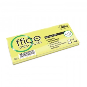 Forpus Notite adezive 50x40mm 3x100 file galben