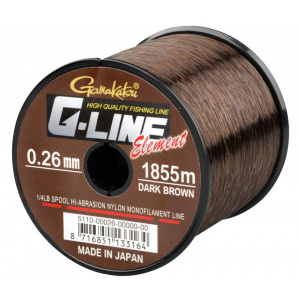 Gamakatsu Fir G-Line Element Dark Brown, 0.35mm/9,6kg/925m