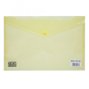 Skag Mapa plastic, A4, inchidere cu capsa, 222679 galben