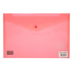 Skag Mapa plastic, A4, inchidere cu capsa, 222655 rosu