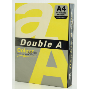 Double A Color A4, 80g/mp, 25coli/top, Double A - lemon intens