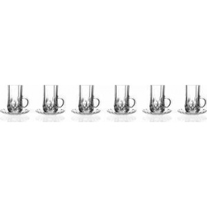 RCR Cristalleria Set 6 Pahare cu Farfurie RCR Opera