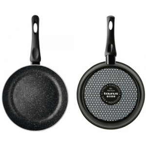 Taurus Tigaie Vital Stone 20, Diametru 20 cm, Acoperire ceramica (Negru)
