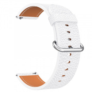 Very Dream Curea piele, compatibila Huawei Watch GT 2e, telescoape Quick Release, 18cm, Alb