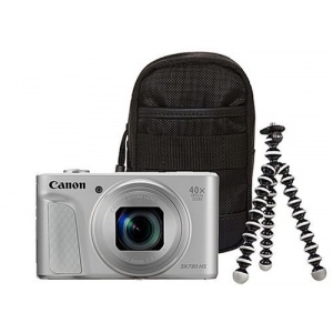 Canon PowerShot SX730 HS (Argintiu) + Trepied + Husa 1792C014AA