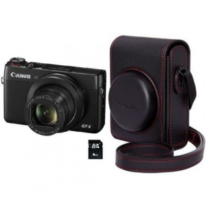 Canon PowerShot G7 X Mark II (Negru) + Husa DCC-1880 + Card 8GB 1066C013AA