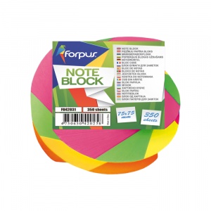 Forpus Notite culori neon twisted 350 file 7.5x7.5 cm