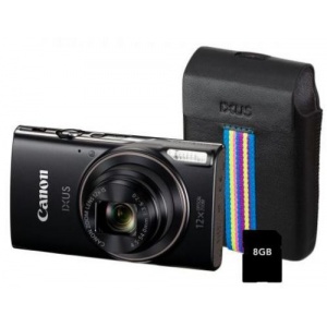 Canon IXUS 285HS (Negru) + Card 8GB + Husa 1076C011AA