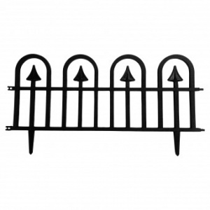 Strend Pro Set gard pentru gradina F7009, 4 buc, Lungime totala 2.4 m, negru