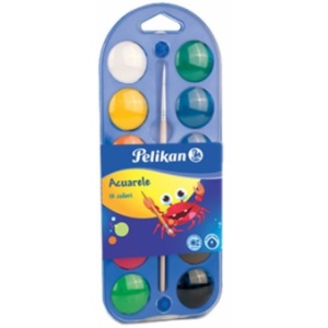 Pelikan ACUARELE, 12 CULORI PASTILA + PENSULA
