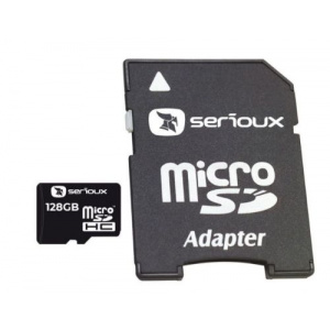 Serioux microSDHC 128GB, Clasa 10 + Adaptor SDHC SFTF128AC10