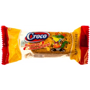 Croco Biscuiti cu crema de cacao Roco 56g