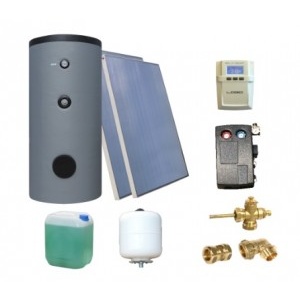 AgtTherm Pachet sistem solar 2 panouri plane + boiler 300 L