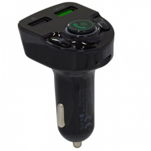 Spacer Transmitator auto FM Bluetooth 5.0 1 x USB QC3.0 + 1 x USB 5V/3.1A + micro SD SPFM-01-QC
