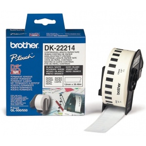 Brother CONTINUOUS PAPER TAPE (White 12mm) DK22214