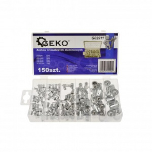GeKo Set 150 piulite nituibile din aluminiu G02911