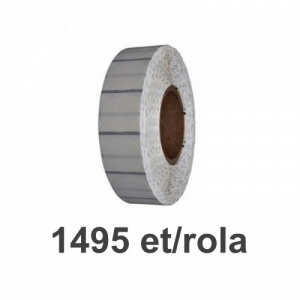 Raflatac-Budaval Role de etichete plastic transparente rotunde 25mm, 1495 et./rola