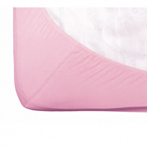Fiki Miki Cearsaf cu elastic jerse din bumbac roz 95x65 cm