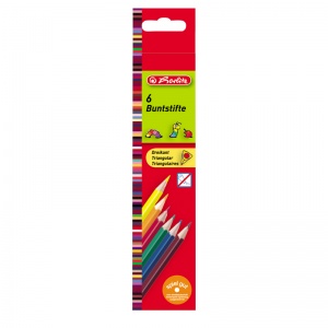 Herlitz Creioane color triunghiular 1/1 set 6 1041201/3