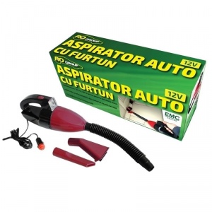 Ro Group Aspirator auto cu furtun si lampa iluminare, 12V, 35 W
