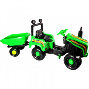 Super Plastic Toys Tractor Mega Farm green
