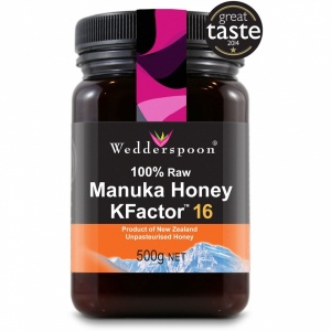 Wedderspoon Miere de Manuka KFactor 16 RAW 500g