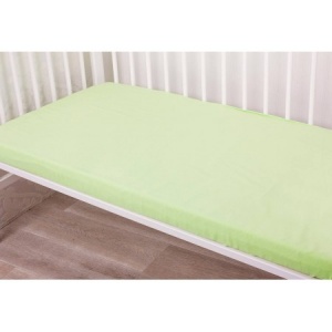 PJ Baby Cearsaf din bumbac cu elastic 120x60 cm Verde