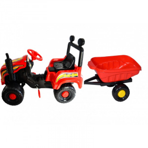 Super Plastic Toys Tractor Mega Farm red