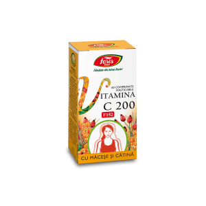 Fares Vitamina c 200 mg cu macese si catina-f152-masticabila 60cpr