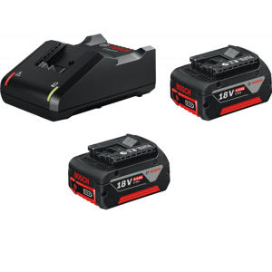 Bosch Set 2 acumulatori + incarcator original GAL 18V-40, GBA 4Ah, 18V