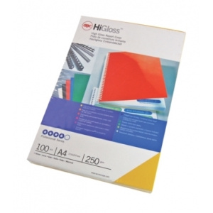 GBC Coperta carton pentru legare 250g A4 negru lucios 100 buc/set ECE020010