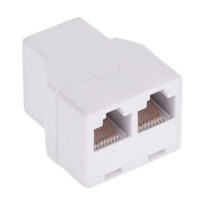 Cabletech Adaptor 8p8c mama 2 x 8p8c mama alb