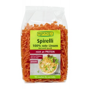 Rapunzel Spirale din Linte Rosie Fara Gluten Eco 300g
