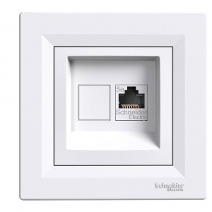 Schneider EPH4300121 : Priza de date RJ45 cat.5e UTP alb