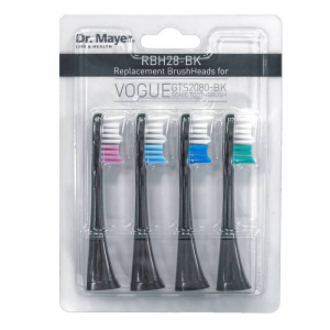 Dr. Mayer Rezerva periuta electrica Sonica 2080 Black 4 buc RBH28-BK