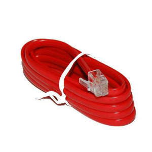 Cabletech Cablu extensie telefonic rosu 2m